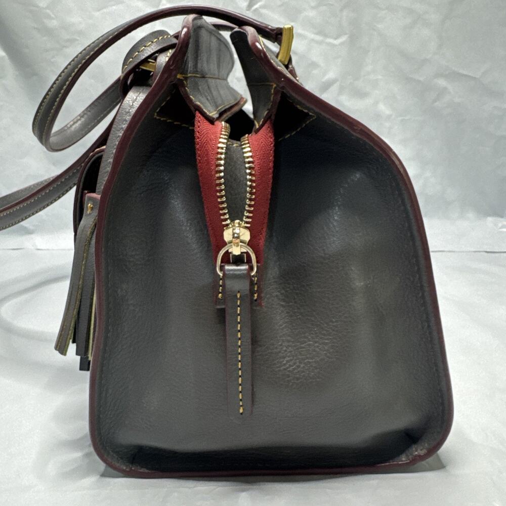 Dooney & Bourke Florentine Leather Shoulder Bag Gray Blue - Picture 4 of 16